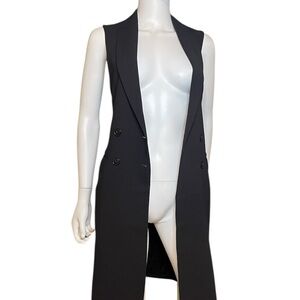 H&M Black Double-Breasted Midi Dress